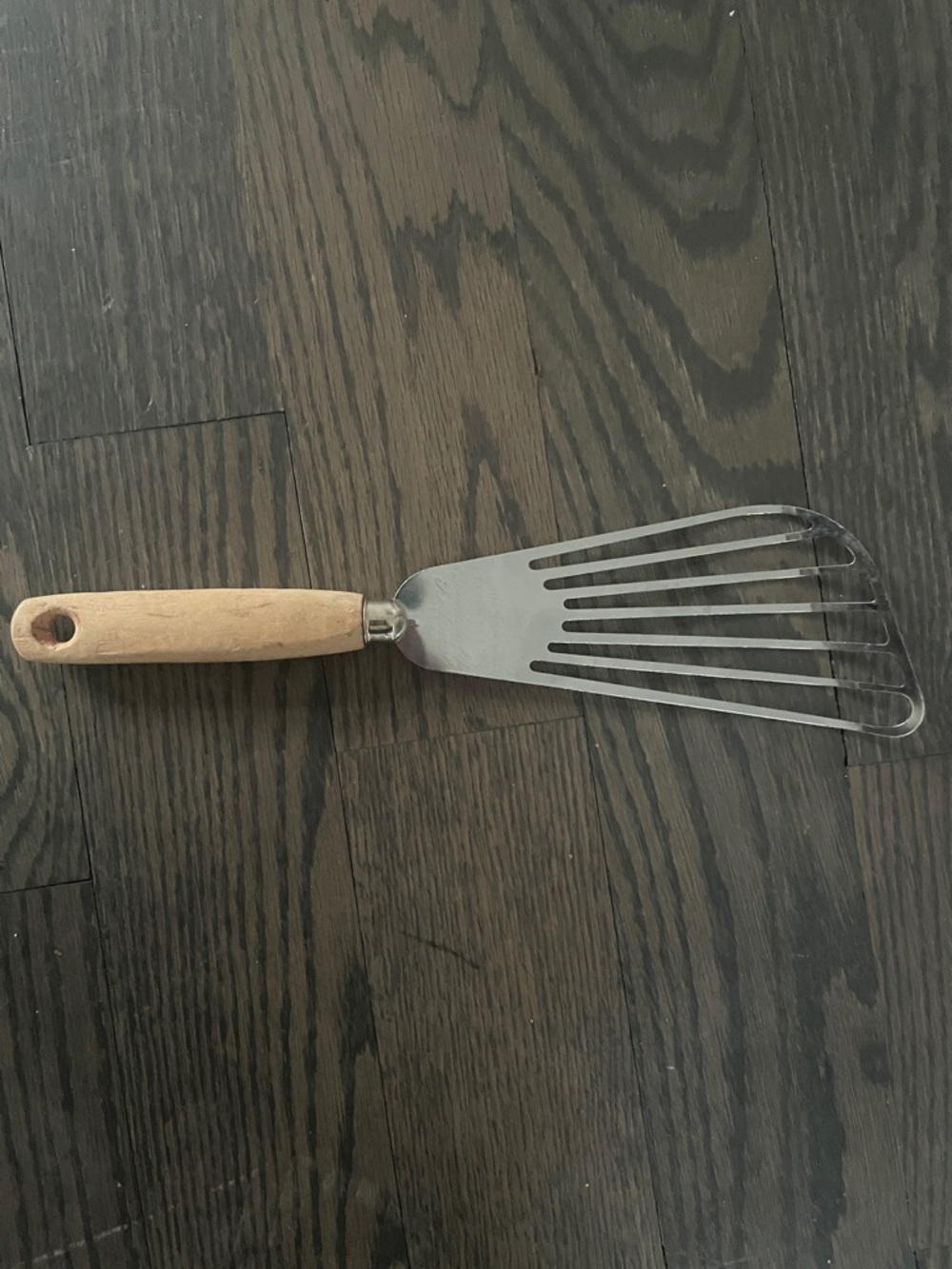 Vintage A&J USA Batter Beater Whisk Curved to Fit Bowl with Wood Handle MCM